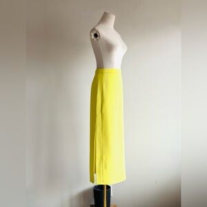Emilio Pucci yellow double split  Midi Skirt sz 34